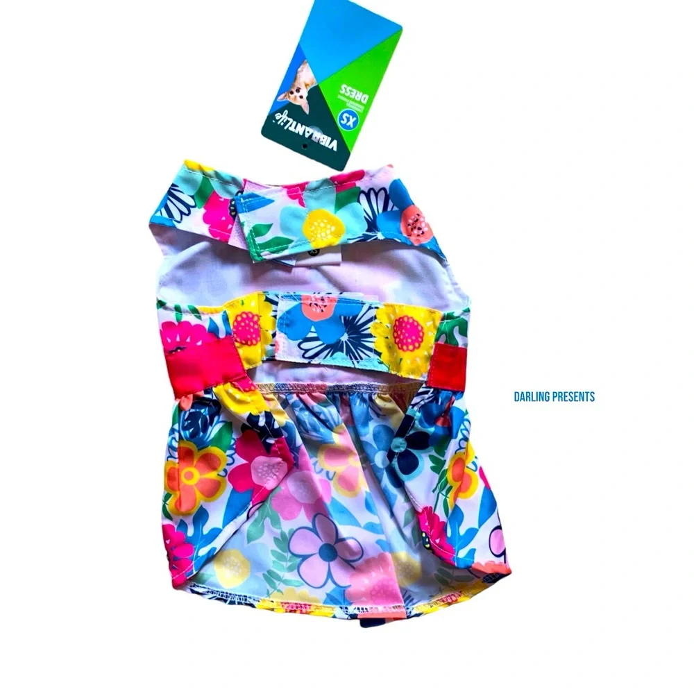 Vibrant Life Floral Dress Dog Color Multi Size XS
